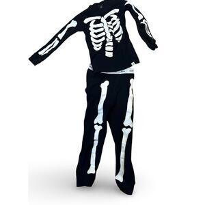 Baby Gap  Skeleton Pajamas  Size 3T – Black & White